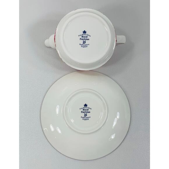 Royal Patrician TEA FOR ONE Staffordshire England INDIVIDUAL Tea Pot & Saucer - Picture 6 of 6